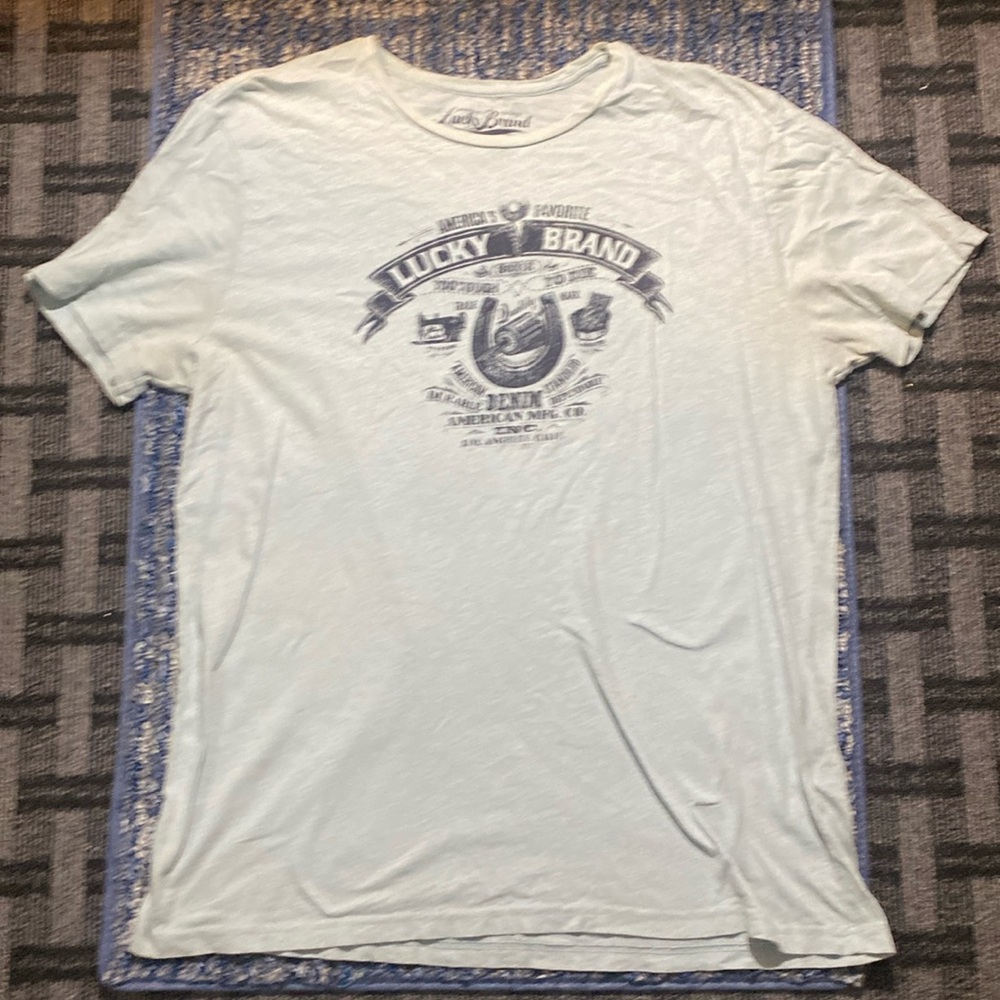 Lucky Brand XL baby blue tshirt